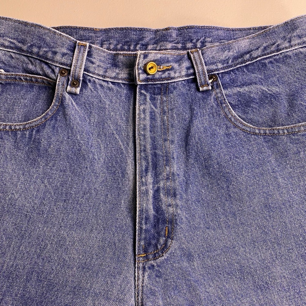 Lucchese Jeans 33x36 (31x35) Mens Slim Straight Leg Medium Wash Blue USA 01696